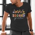 2nd Second Grade Teacher Wildflower Back To School Floral Men's V-Neck T-Shirt, 2nd Grade Teacher Shirts, gift for family, gift for coworker 2nd Second Grade Teacher Wildflower Back To School Floral Men's V-Neck T-Shirt, 2nd Grade Teacher Shirts, gift for family, gift for coworker