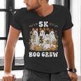 5K Boo Crew Halloween Teacher K5 Floral Ghost Trick Or Teach Men's V-Neck T-Shirt, gift for family, gift for coworker 5K Boo Crew Halloween Teacher K5 Floral Ghost Trick Or Teach Men's V-Neck T-Shirt, gift for family, gift for coworker