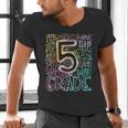 5th Grade Typography Team Fifth Grade Teacher Back To School Men's V-Neck T-Shirt, gift for family, gift for coworker