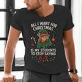 6-7 Students Saying 67 Xmas Six Seven Teacher Christmas Men's V-Neck T-Shirt, gift for family, gift for coworker