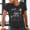 60 Year Old Math Teacher Square Root Of 3600 60th Birthday Men's V-Neck T-Shirt, gift for family, gift for coworker