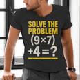 67 Meme Math Teacher School 6-7 Brain Rot Six Seven Men's V-Neck T-Shirt, gift for family, gift for coworker