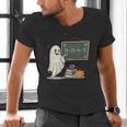 67 Teacher Halloween Ghost Six Seven Meme Math Joke Men's V-Neck T-Shirt, gift for family, gift for coworker