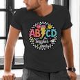ABCD The Teacher Tour Back To School First Day Of School Men's V-Neck T-Shirt, gift for family, gift for coworker ABCD The Teacher Tour Back To School First Day Of School Men's V-Neck T-Shirt, gift for family, gift for coworker