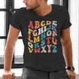 Alphabet Hi Back To School ABC Pre K Kindergarten Teacher Men's V-Neck T-Shirt, gift for family, gift for coworker