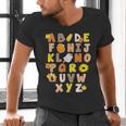 Alphabet Turkey Thanksgiving Costume Preschool Teacher Men Women Men's V-Neck T-Shirt, gift for family, gift for coworker