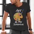 Art Is My Superpower Drawing Art Teacher Artists Men's V-Neck T-Shirt, gift for family, gift for coworker Art Is My Superpower Drawing Art Teacher Artists Men's V-Neck T-Shirt, gift for family, gift for coworker