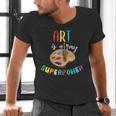 Art Is My Superpower Art Teacher Men's V-Neck T-Shirt, gift for family, gift for coworker