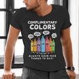 Art Teacher COMPLIMENTARY Colors Always Have Things To Say Men's V-Neck T-Shirt, gift for family, gift for coworker Art Teacher COMPLIMENTARY Colors Always Have Things To Say Men's V-Neck T-Shirt, gift for family, gift for coworker