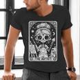 Artist Tarot Card Skeleton Painter Art Teacher Witchy Men's V-Neck T-Shirt, gift for family, gift for coworker Artist Tarot Card Skeleton Painter Art Teacher Witchy Men's V-Neck T-Shirt, gift for family, gift for coworker