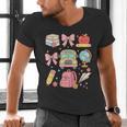 Back To School Coquette Teacher Women Girl Kindergarten PreK Men's V-Neck T-Shirt, gift for family, gift for coworker