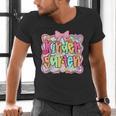 Back To School Kindergarten Preppy Teacher Girl Men's V-Neck T-Shirt, gift for family, gift for coworker Back To School Kindergarten Preppy Teacher Girl Men's V-Neck T-Shirt, gift for family, gift for coworker