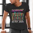 Back To School Retro Technology Is My Jam 80's Teacher Men's V-Neck T-Shirt, gift for family, gift for coworker Back To School Retro Technology Is My Jam 80's Teacher Men's V-Neck T-Shirt, gift for family, gift for coworker