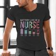 Battery Life Of A Nurse School Teacher Appreciation Men's V-Neck T-Shirt, gift for family, gift for coworker Battery Life Of A Nurse School Teacher Appreciation Men's V-Neck T-Shirt, gift for family, gift for coworker