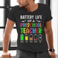 Battery Life Of a Preschool School Teacher School Week Men's V-Neck T-Shirt, gift for family, gift for coworker