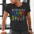 Battery Life Of A Teacher School Teacher Appreciation Men's V-Neck T-Shirt, gift for family, gift for coworker