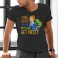 Beauty Teacher Take Chances Make Mistakes Get Messy Men's V-Neck T-Shirt, gift for family, gift for coworker Beauty Teacher Take Chances Make Mistakes Get Messy Men's V-Neck T-Shirt, gift for family, gift for coworker