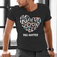 Believe In Yourself YOU MATTER Teachers Big Heart Men's V-Neck T-Shirt, gift for family, gift for coworker Believe In Yourself YOU MATTER Teachers Big Heart Men's V-Neck T-Shirt, gift for family, gift for coworker