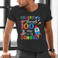 I Blasted Through 100 Days Of School 100th Day Teacher Kids Men's V-Neck T-Shirt, gift for family, gift for coworker