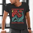 Boho Flower ESL Teacher Kindness Comes In Many Languages Men's V-Neck T-Shirt, Esl Teacher Shirts, gift for family, gift for coworker