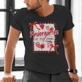 Bow Strawberry Kindergarten Is My Jam Teacher Kinder Team Men's V-Neck T-Shirt, gift for family, gift for coworker