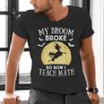 My Broom Broke So Now I Teach Math Teacher Halloween Costume For Men Women Men's V-Neck T-Shirt, gift for family, gift for coworker My Broom Broke So Now I Teach Math Teacher Halloween Costume For Men Women Men's V-Neck T-Shirt, gift for family, gift for coworker