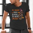My Broom Broke So Now I Teach Music Teacher Halloween Men's V-Neck T-Shirt, gift for family, gift for coworker My Broom Broke So Now I Teach Music Teacher Halloween Men's V-Neck T-Shirt, gift for family, gift for coworker