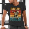 Bruh It's Field Day Teacher Happy Field Day Dabbing Boy Men's V-Neck T-Shirt, gift for family, gift for coworker