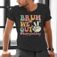 Bruh We Out Teacher Retro Last Day Of School Boys Girls Kids Men's V-Neck T-Shirt, gift for family, gift for coworker Bruh We Out Teacher Retro Last Day Of School Boys Girls Kids Men's V-Neck T-Shirt, gift for family, gift for coworker