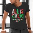 All Calm Said No Teacher Teacher Christmas Lights Men's V-Neck T-Shirt, gift for family, gift for coworker