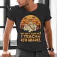 You Can't Scare Me I Teach 4th Grade Teacher Halloween Men's V-Neck T-Shirt, 4th Grade Teacher Shirts, gift for family, gift for coworker