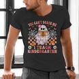You Cant Scare Me I Teach Kindergarten Teacher Halloween Men's V-Neck T-Shirt, gift for family, gift for coworker