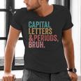 Capital Letters And Periods Bruh Teacher Men's V-Neck T-Shirt, gift for family, gift for coworker