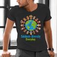 Celebrate Diversity Everyday Teachers & School Student Gift Men's V-Neck T-Shirt, gift for family, gift for coworker