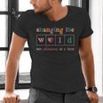 Changing The World One Phoneme At a Time Phonics Teacher Men Women Girls Kids Men's V-Neck T-Shirt, gift for family, gift for coworker