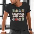 Childcare Is My Jam Child Care Teacher School Psychologist Men's V-Neck T-Shirt, gift for family, gift for coworker