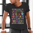 Childcare Teacher Negotiate With Toddlers Daycare Provider Men Women Girls Kids Men's V-Neck T-Shirt, gift for family, gift for coworker