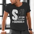 Christian Teacher S Is For Sunday School Essentials Men's V-Neck T-Shirt, gift for family, gift for coworker