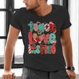 Christmas Coquette Bow Teacher Teach Love Inspire Men's V-Neck T-Shirt, gift for family, gift for coworker Christmas Coquette Bow Teacher Teach Love Inspire Men's V-Neck T-Shirt, gift for family, gift for coworker