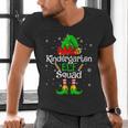 Christmas Kindergarten Elf Squad Teacher Student Men's V-Neck T-Shirt, gift for family, gift for coworker