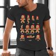 Christmas Math Teacher Equation Gingerbread With Santa Hat Men Women Men's V-Neck T-Shirt, gift for family, gift for coworker