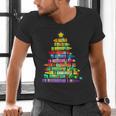 Christmas Tree Made Of Crayons School Teacher Life Student Men's V-Neck T-Shirt, gift for family, gift for coworker Christmas Tree Made Of Crayons School Teacher Life Student Men's V-Neck T-Shirt, gift for family, gift for coworker