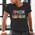 Color Special Education Squad Groovy Dream Team SPED Teacher Men's V-Neck T-Shirt, Groovy Teacher Shirts, gift for family, gift for coworker Color Special Education Squad Groovy Dream Team SPED Teacher Men's V-Neck T-Shirt, Groovy Teacher Shirts, gift for family, gift for coworker