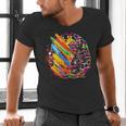Colorful Brain Art Teacher Artist Painter Student Men's V-Neck T-Shirt, gift for family, gift for coworker