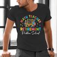 Colorful Math Teacher Retirement Solve The Problem Retired Men's V-Neck T-Shirt, gift for family, gift for coworker