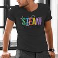 Colorful Steam Letters For Steam Program Teacher And Student Men's V-Neck T-Shirt, gift for family, gift for coworker