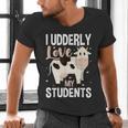Cow Teacher Lover Men's V-Neck T-Shirt, gift for family, gift for coworker