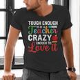 Crazy Teacher Men Women School Teachers Men's V-Neck T-Shirt, gift for family, gift for coworker