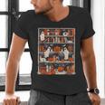 Cute Ghost Book Reading Books Lover Spooky Teacher Halloween Men's V-Neck T-Shirt, gift for family, gift for coworker