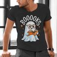 Cute Ghost Reading Book Librarian Teacher Halloween Costume Men's V-Neck T-Shirt, gift for family, gift for coworker